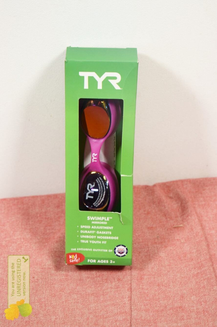 TYR Swimple Mirorred Youth Swim Googles Berry